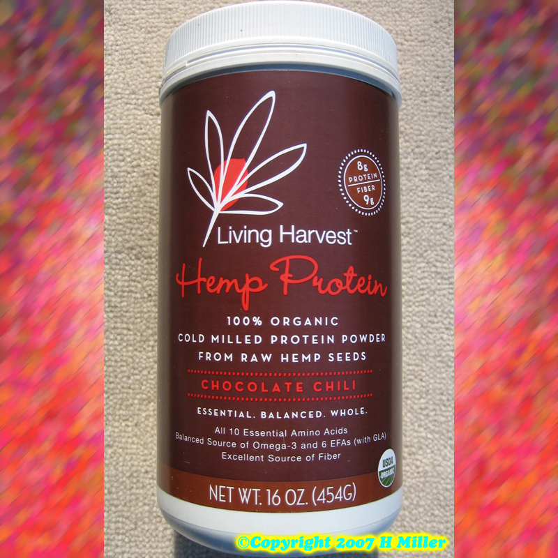 (image for) LIVING HARVEST HEMP PROTEIN powder CHOCOLATE CHILI 16oz