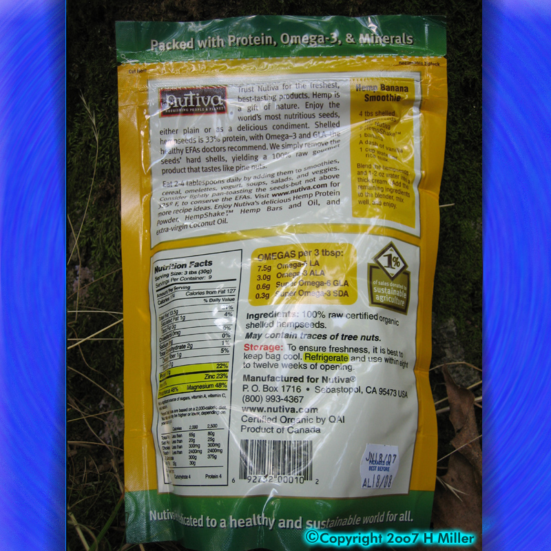 (image for) NUTIVA ORGANIC RAW SHELLED HEMPSEEDS HEMP SEEDS