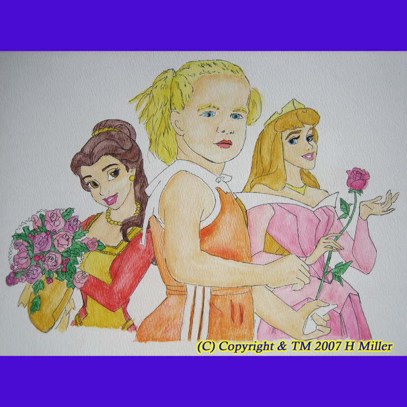 (image for) YOUR LITTLE GIRL WITH DISNEY PRINCESSES PORTRAIT!