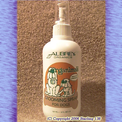 (image for) Aubrey Organics ORGANIMALS Grooming Spray for Dogs