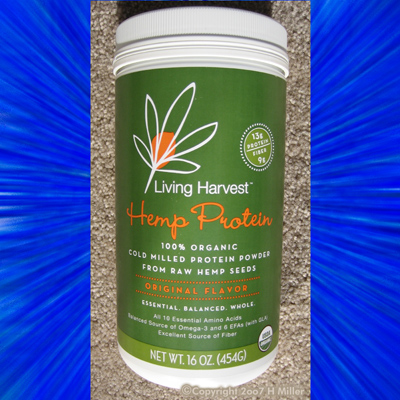 (image for) LIVING HARVEST ORGANIC HEMP PROTEIN powder 16 oz